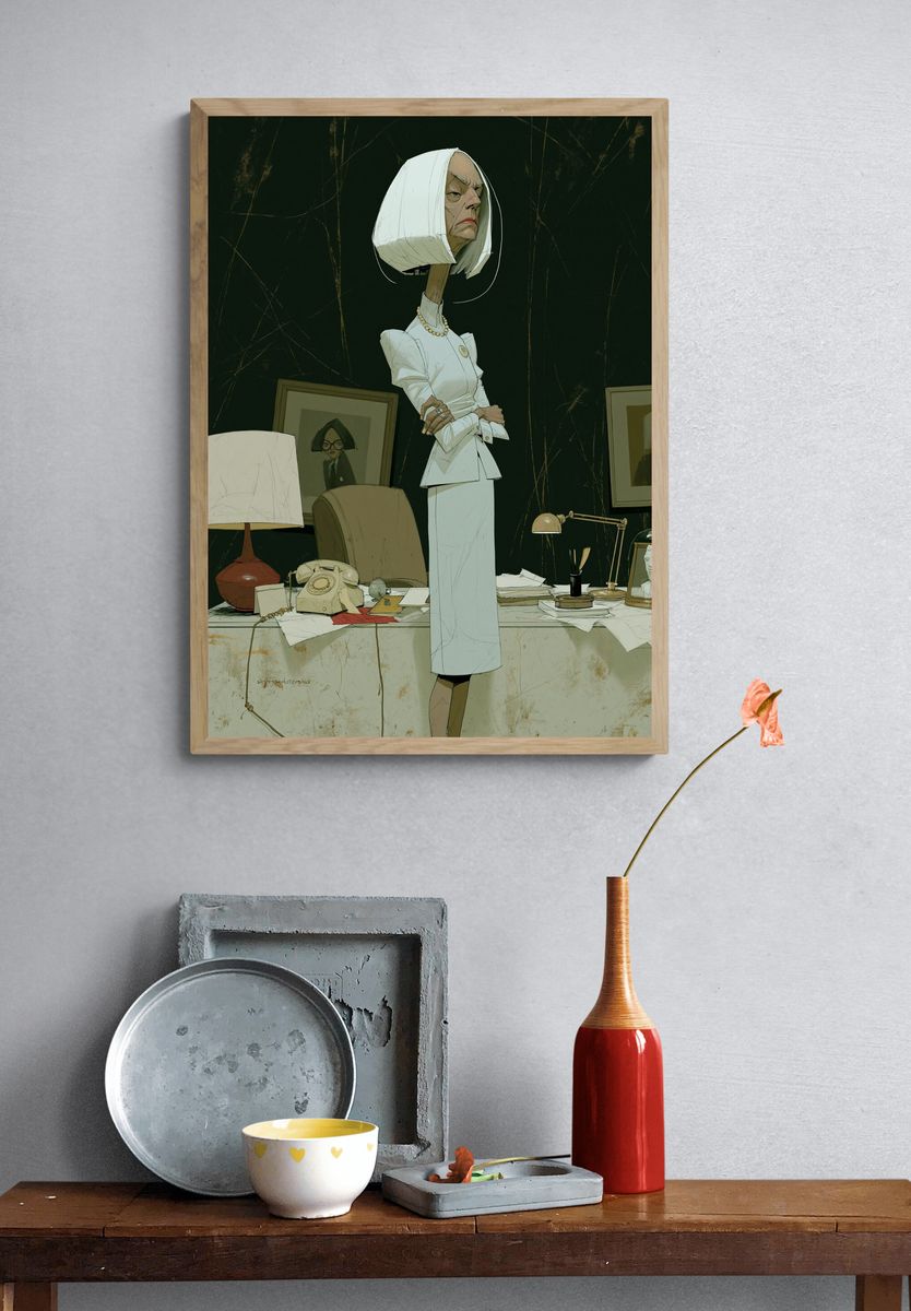 Eccentric Office Portrait Print. — room view 3