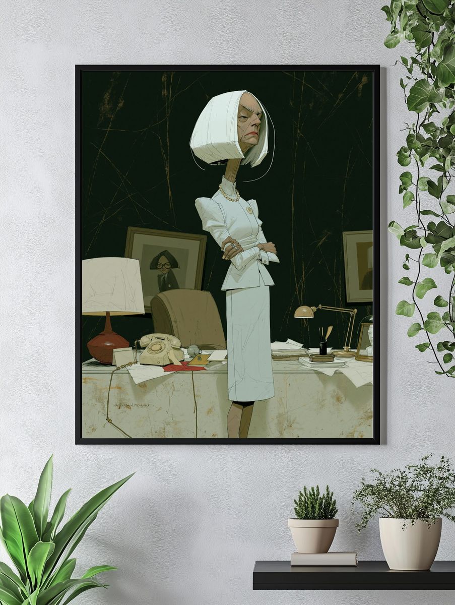 Eccentric Office Portrait Print. — room view 4