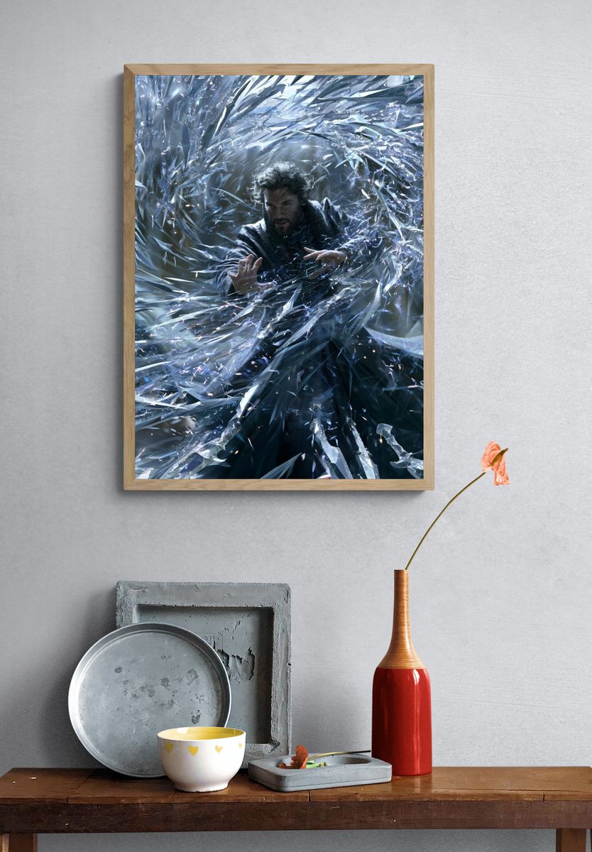 Ice Sorcerer Fantasy Print. — room view 3