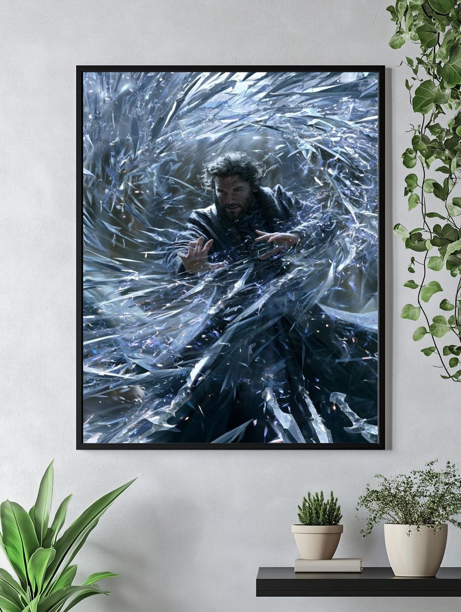 Ice Sorcerer Fantasy Print. — room view 4