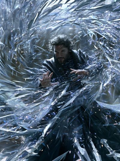 Ice Sorcerer Fantasy Print. poster