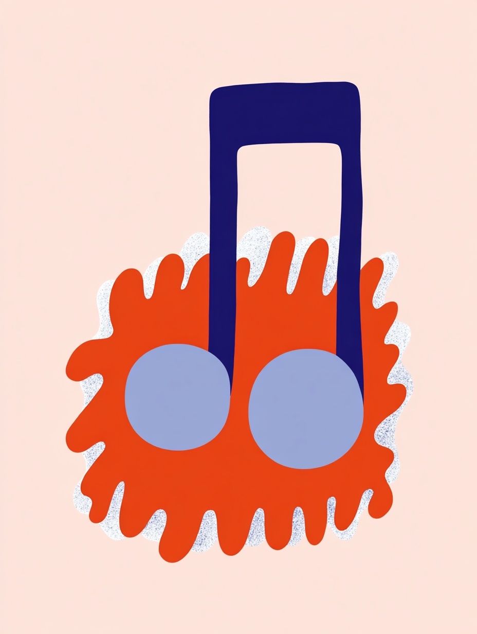 Abstract Music Note Poster. poster — illustration art