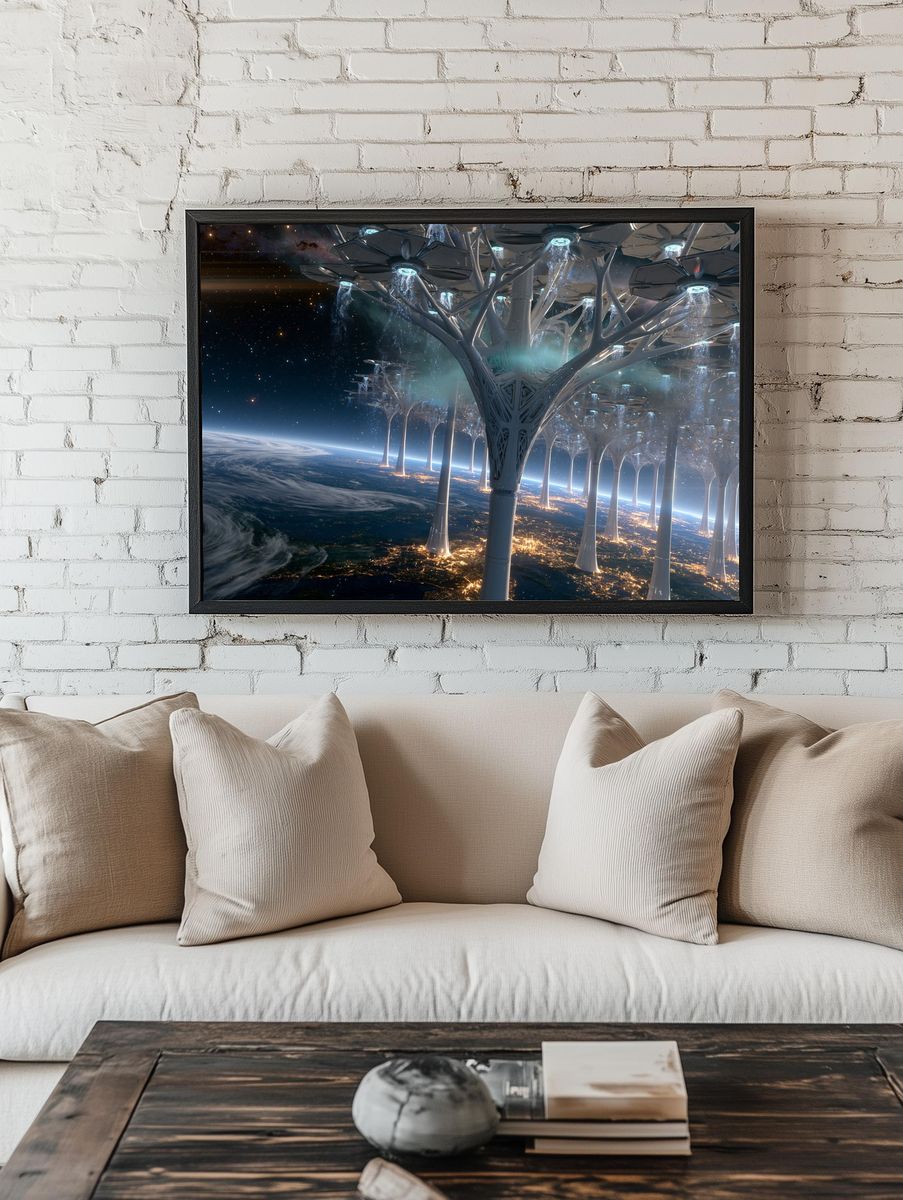 Alien Forest Orbit Sci-Fi Poster. — room view 1
