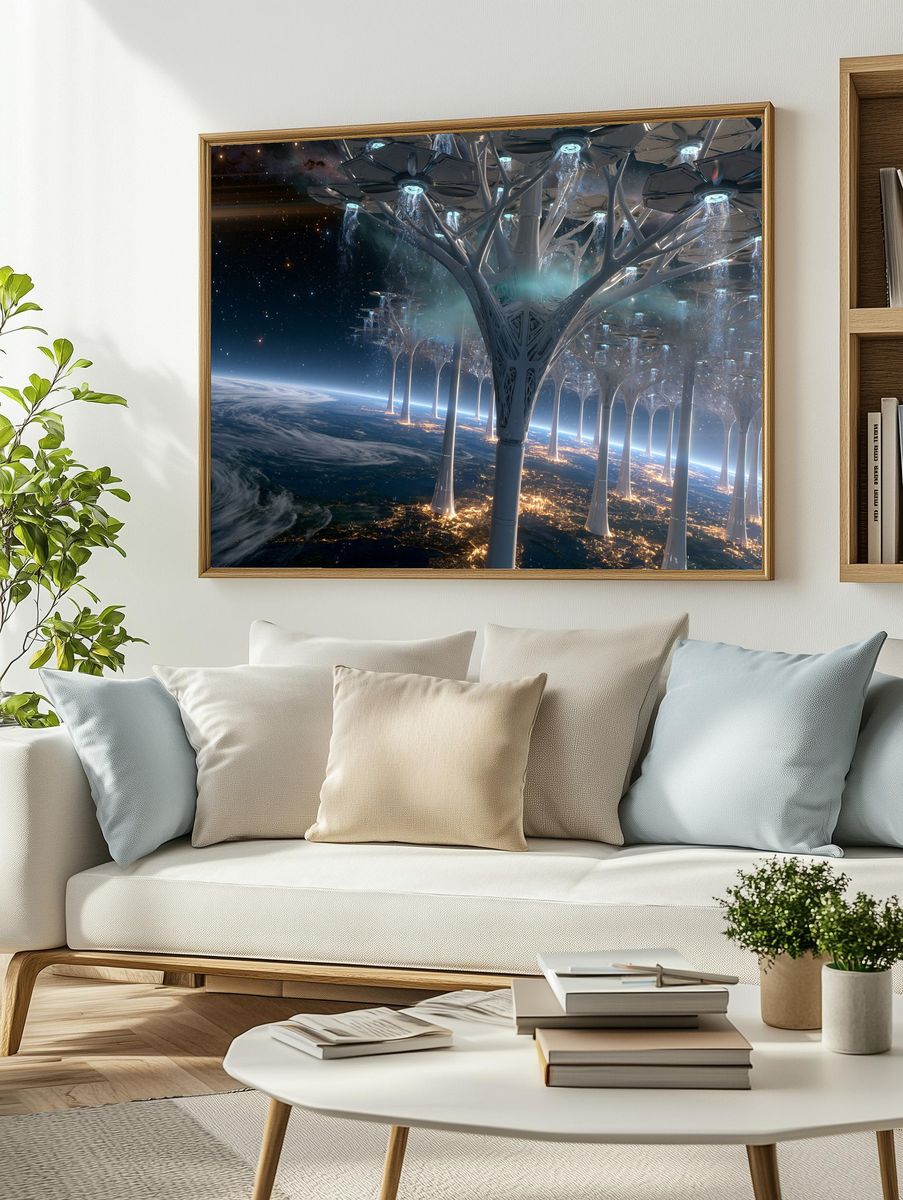 Alien Forest Orbit Sci-Fi Poster. — room view 2