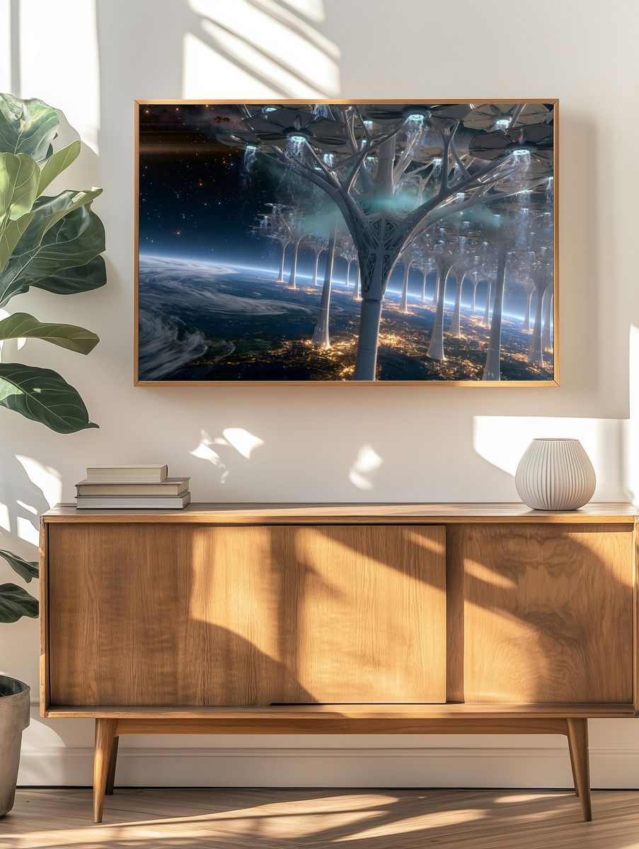 Alien Forest Orbit Sci-Fi Poster. — room view 3