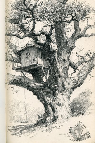 Treehouse Sketch Poster. poster