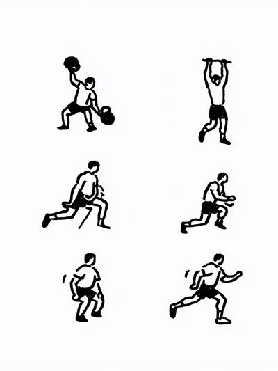 Weightlifting Figures Minimalist Poster.
