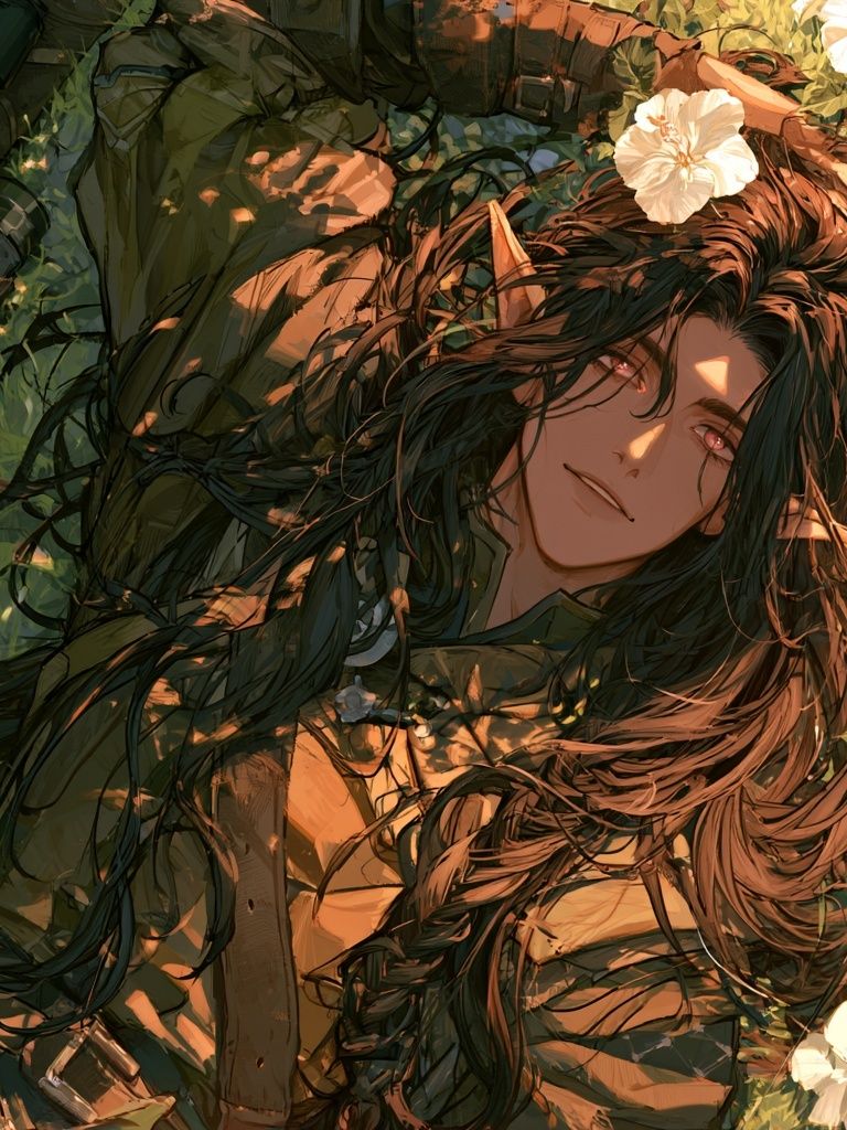 Forest Elf Portrait Print. poster — illustration art