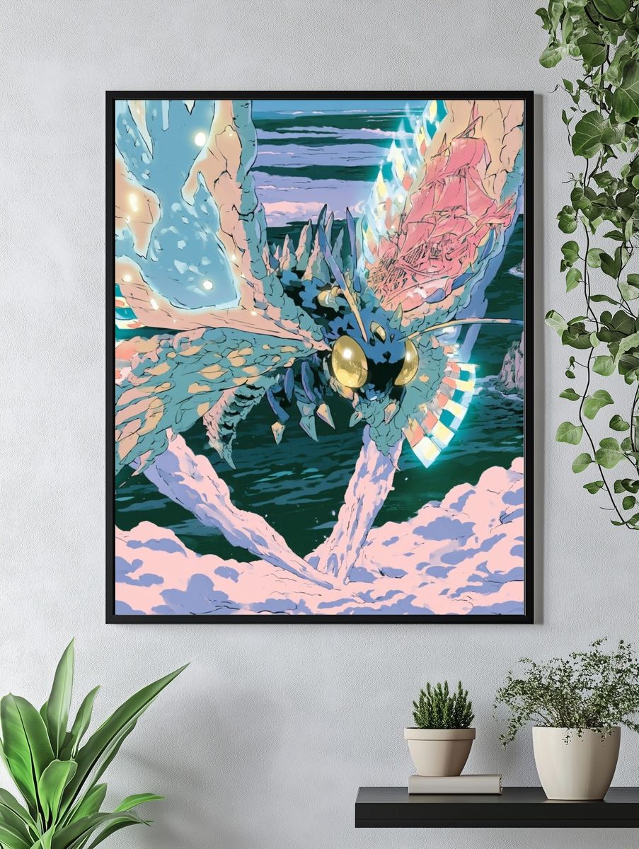 Giant Moth Over Sea Print. — room view 4