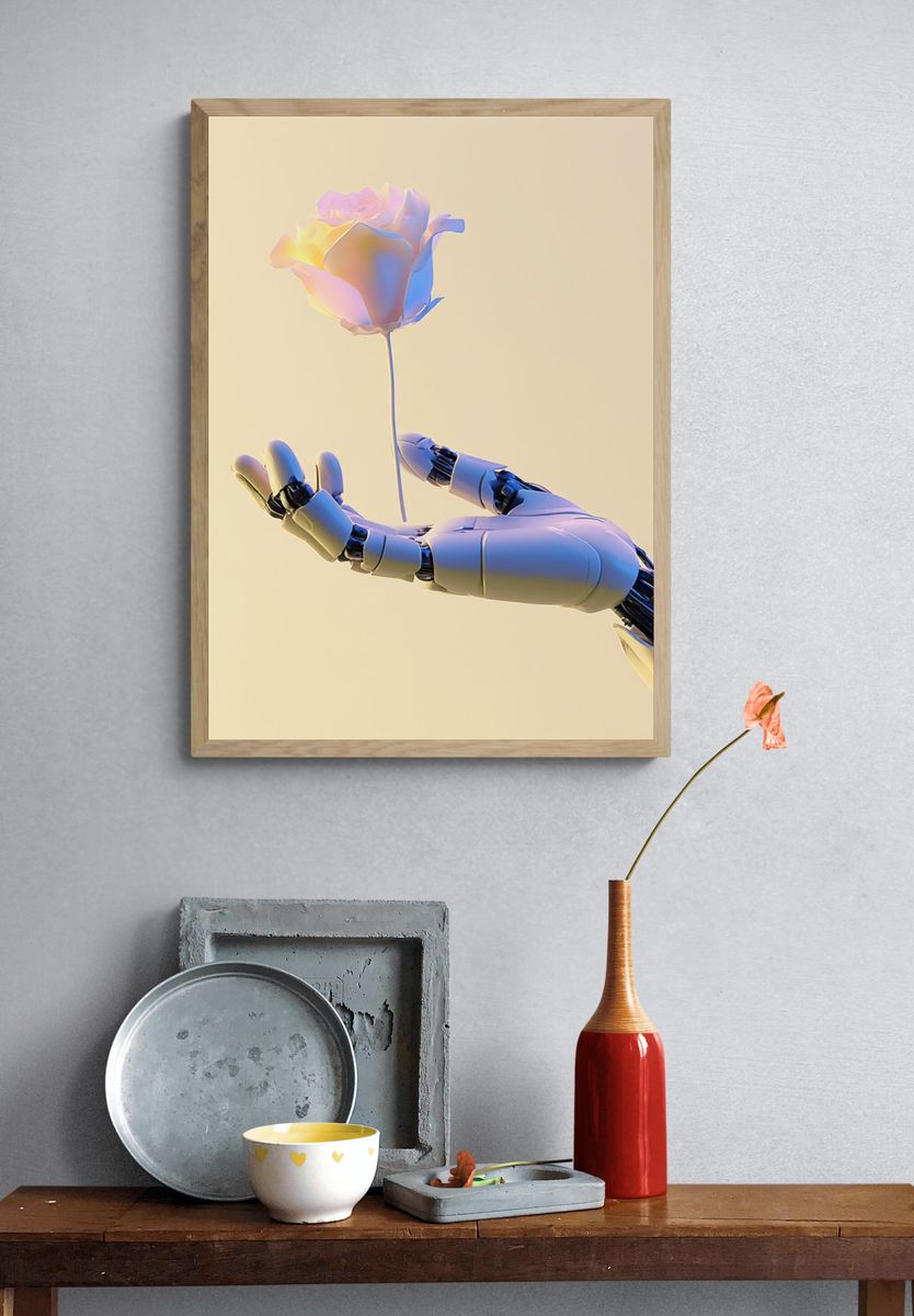 Alien Mushroom Figure Horror Poster. — room view 3