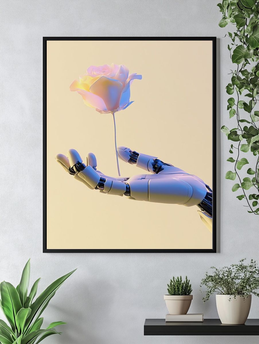 Alien Mushroom Figure Horror Poster. — room view 4