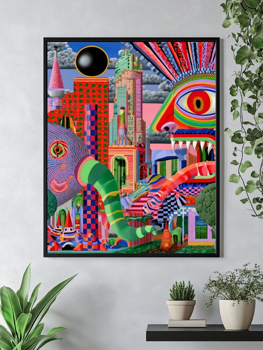 Celestial Sunburst Landscape Poster. — room view 4