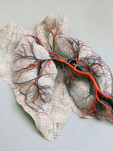 Topographic Heart Anatomy Print. poster — illustration art
