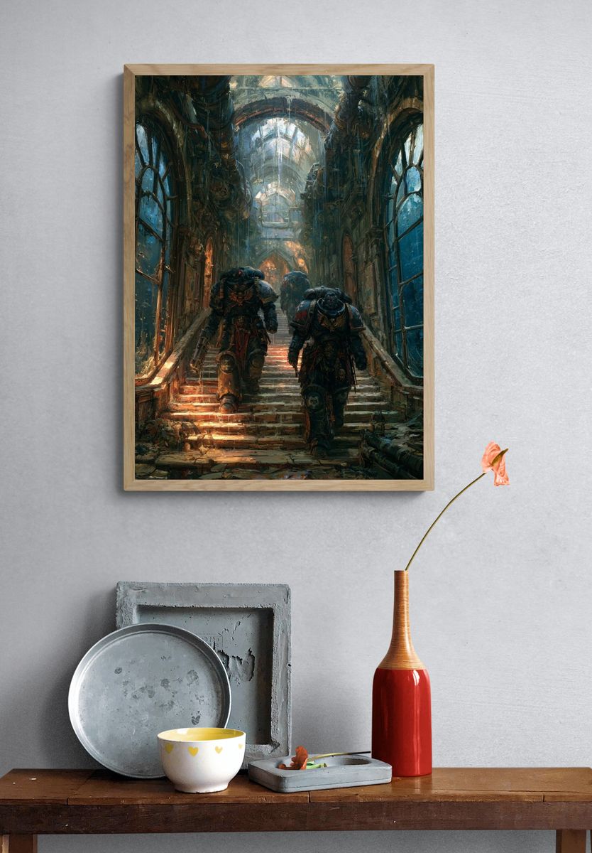 Armored Warriors Cathedral Print. — room view 3