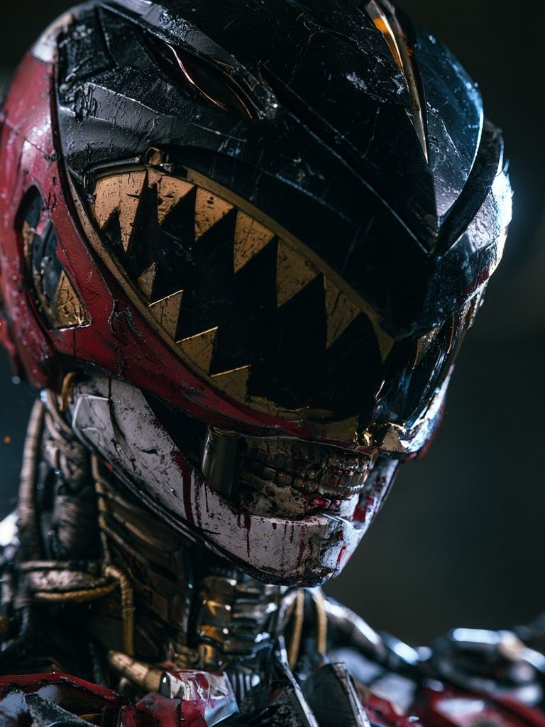 Dark Power Ranger Portrait Poster. poster detail