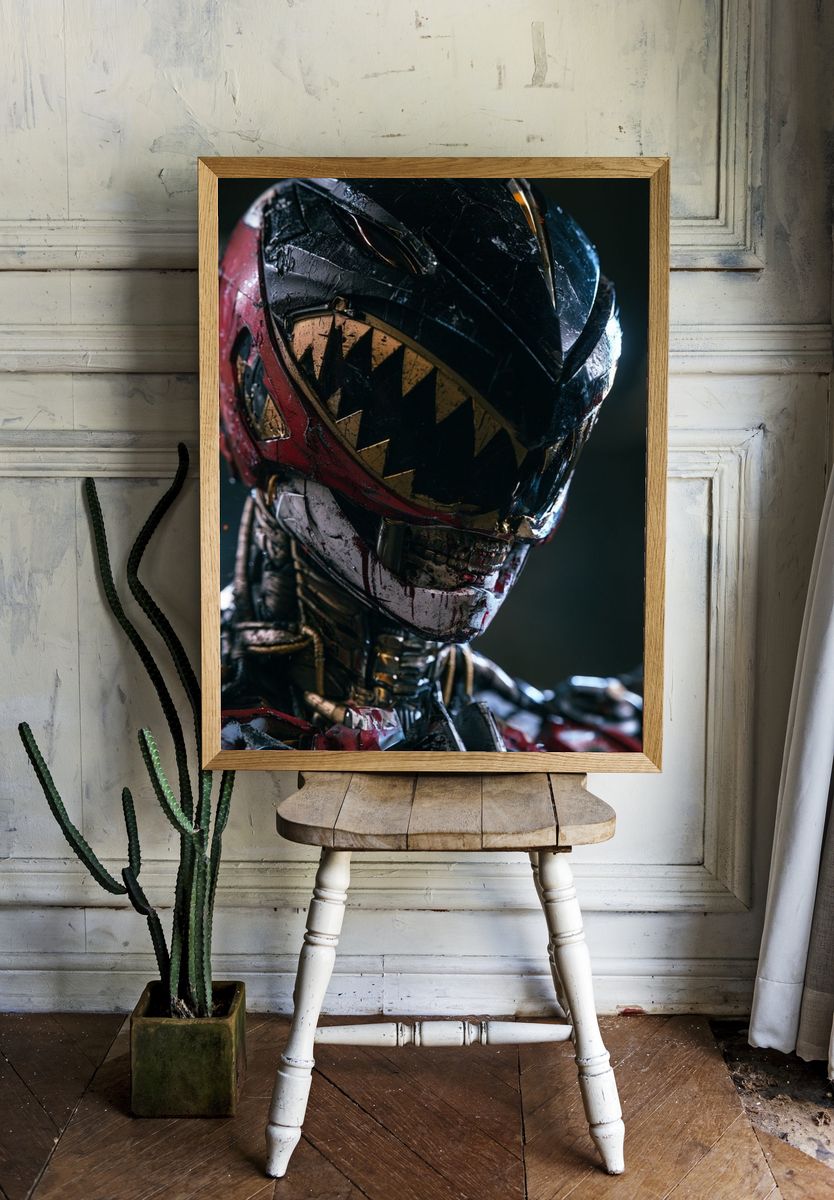 Dark Power Ranger Portrait Poster. — room view 1