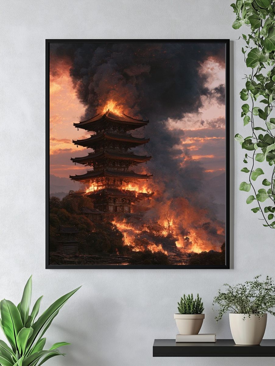 Burning Pagoda — Cinematic Print. — room view 4