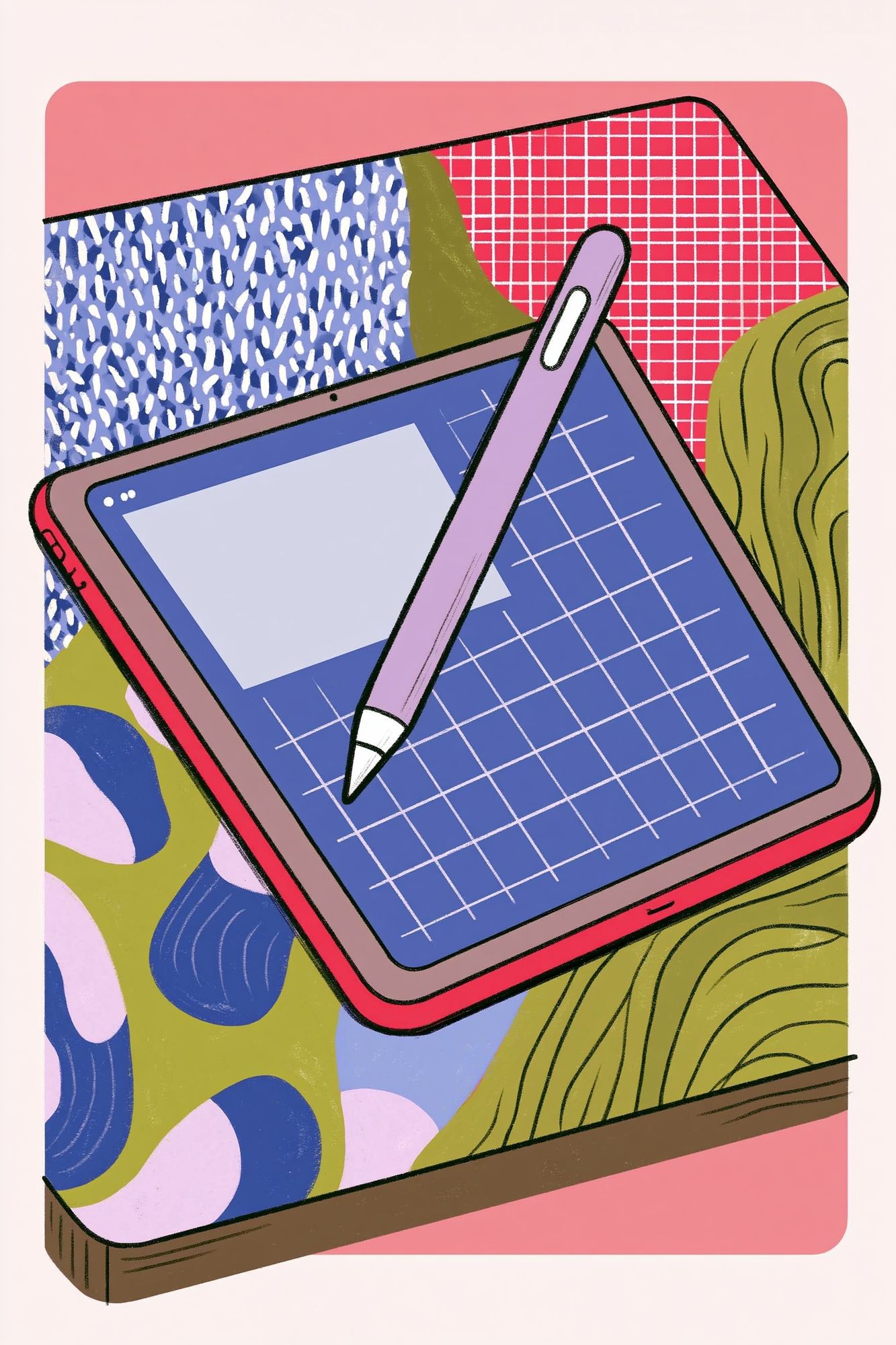 Digital Tablet Illustration Poster. poster detail