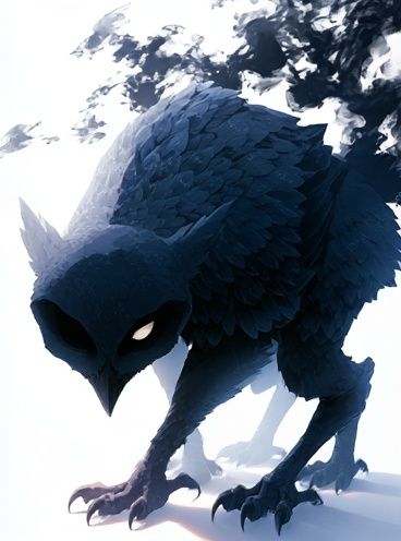 Dark Raven Digital Art Poster. poster — illustration art