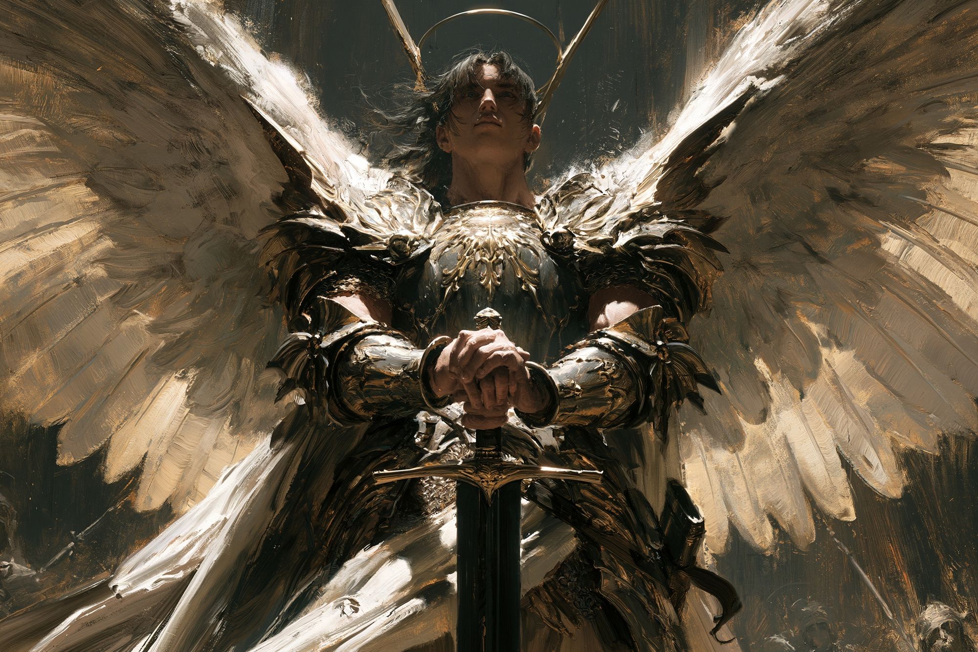 Winged Warrior — Fantasy Print. poster detail