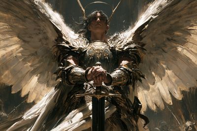 Winged Warrior — Fantasy Print. poster