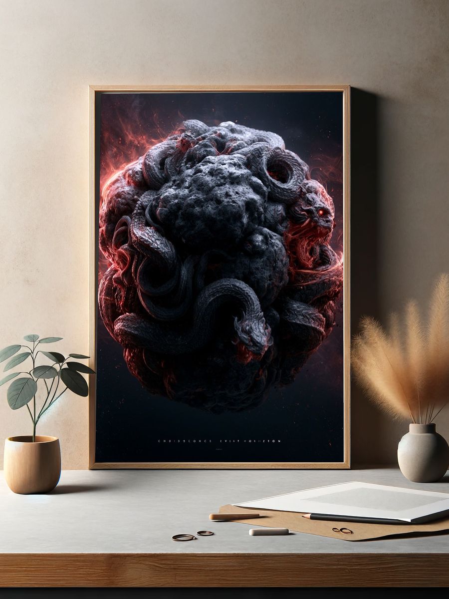 Eldritch Serpent Orb — Dark Fantasy Print. — room view 2