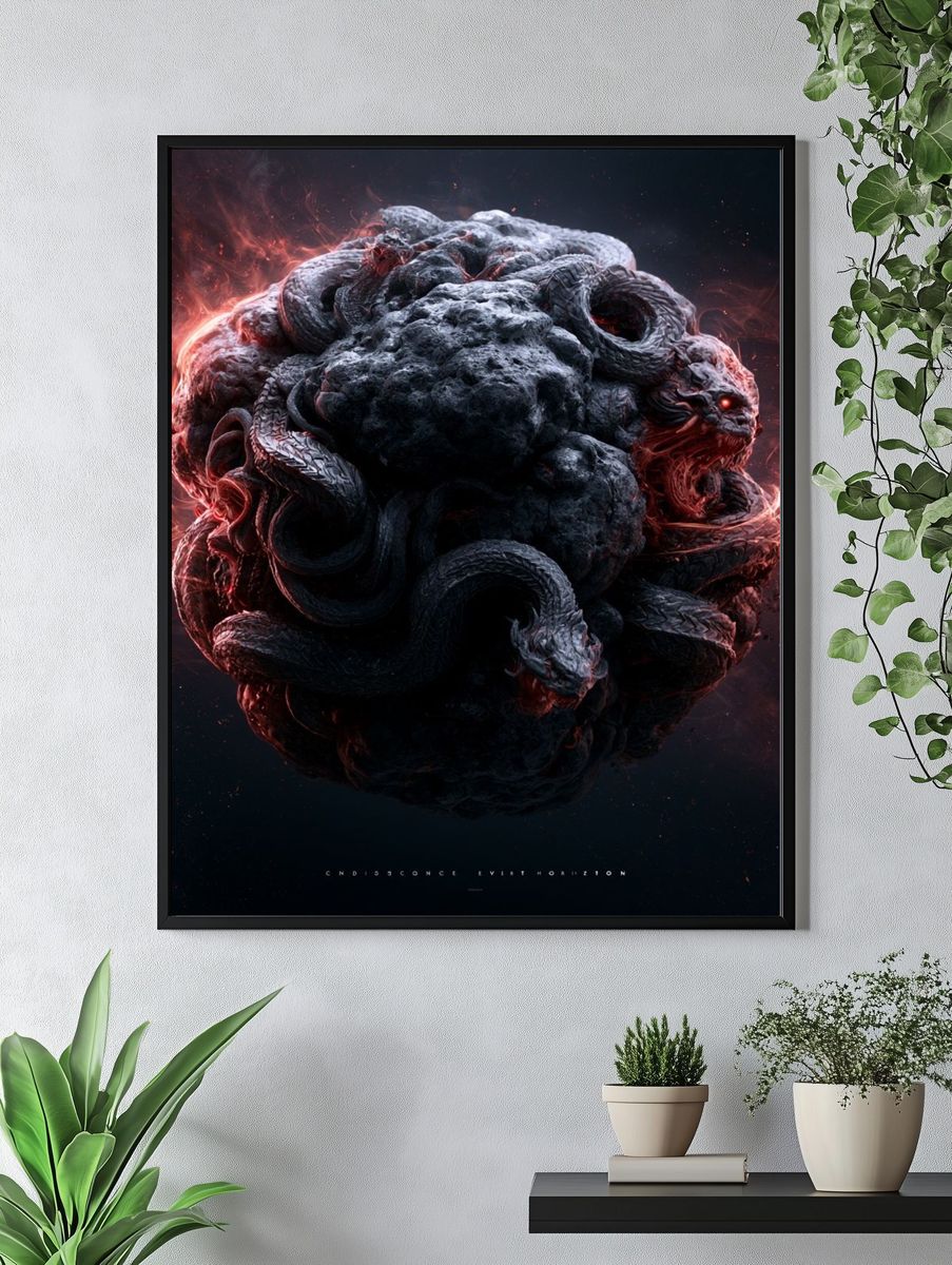 Eldritch Serpent Orb — Dark Fantasy Print. — room view 4