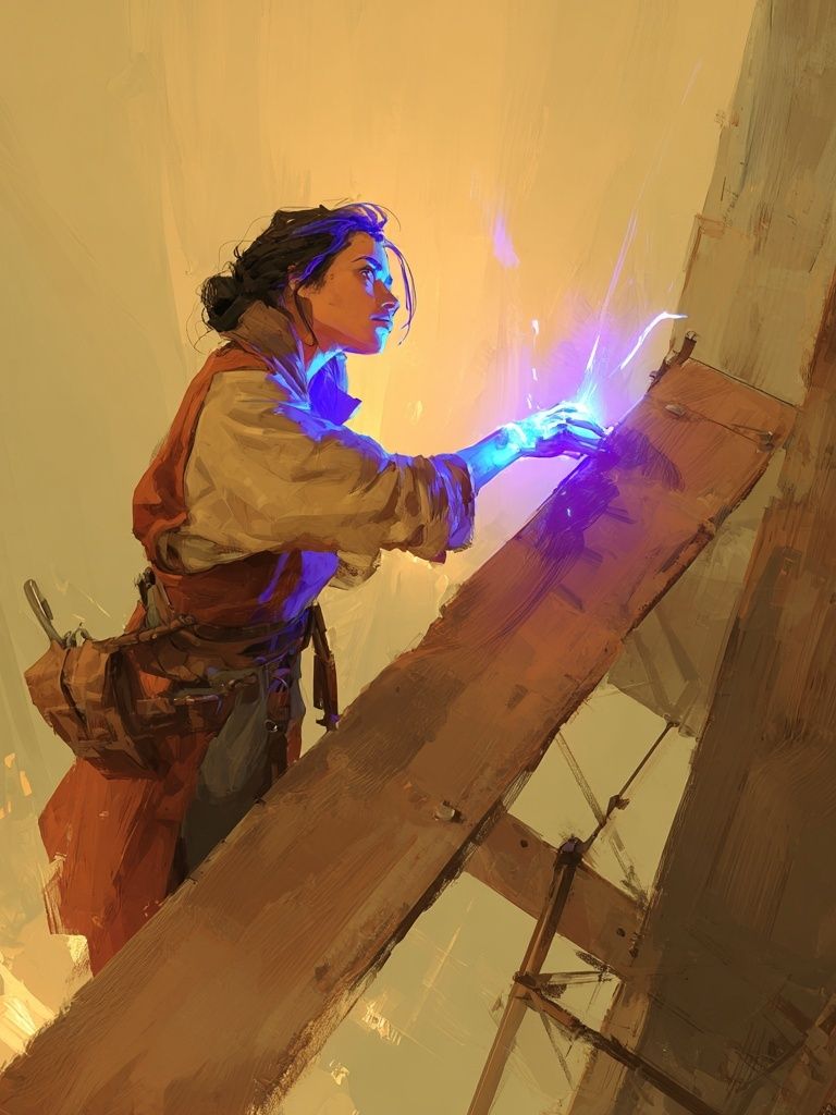 Arcane Builder Digital Art Poster. poster detail