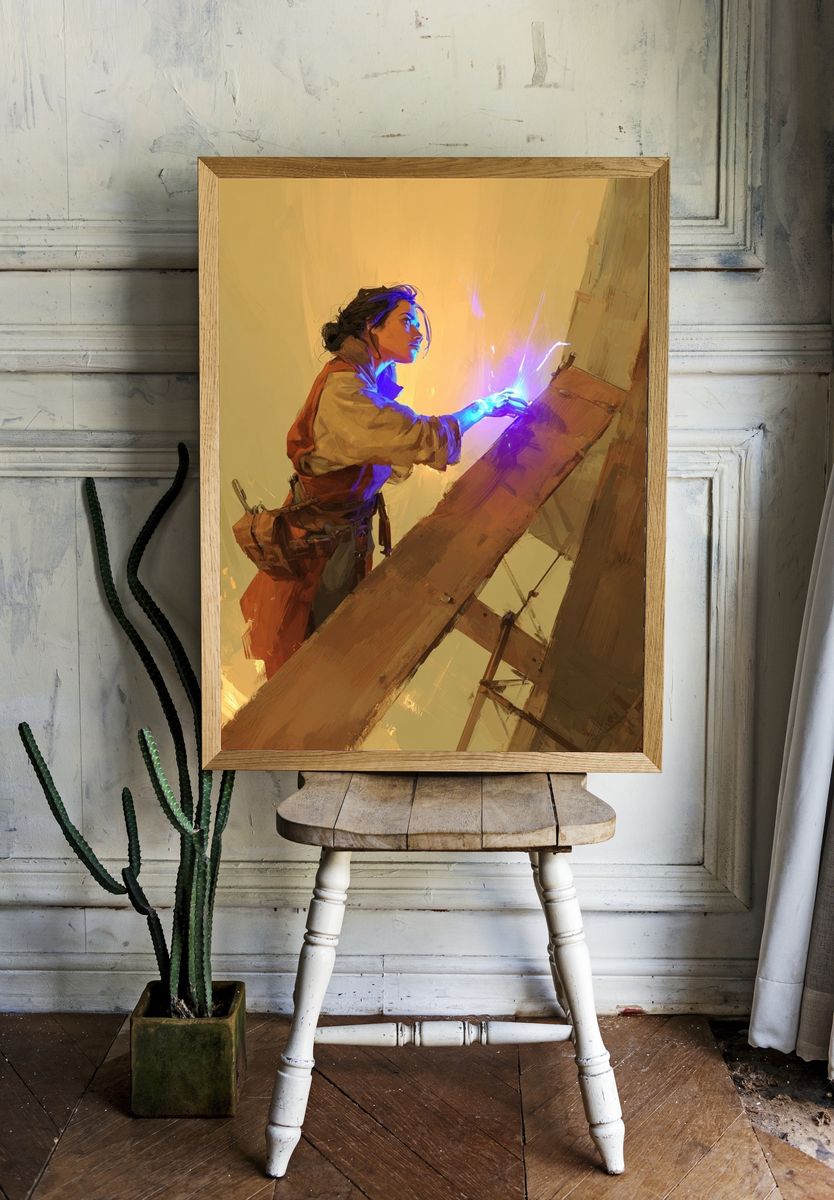 Arcane Builder Digital Art Poster. — room view 1