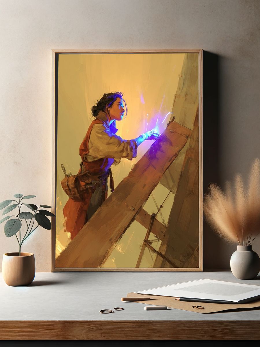 Arcane Builder Digital Art Poster. — room view 2