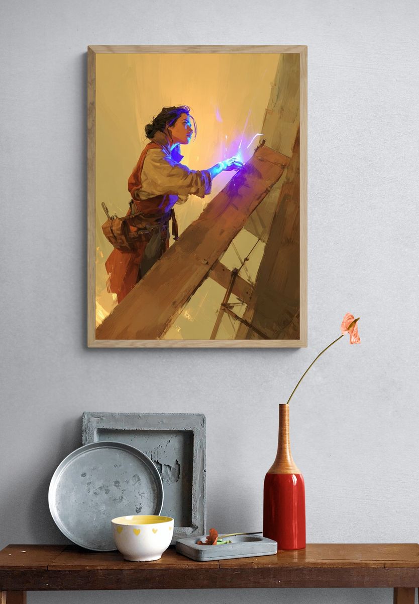 Arcane Builder Digital Art Poster. — room view 3