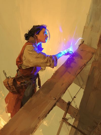 Arcane Builder Digital Art Poster. poster