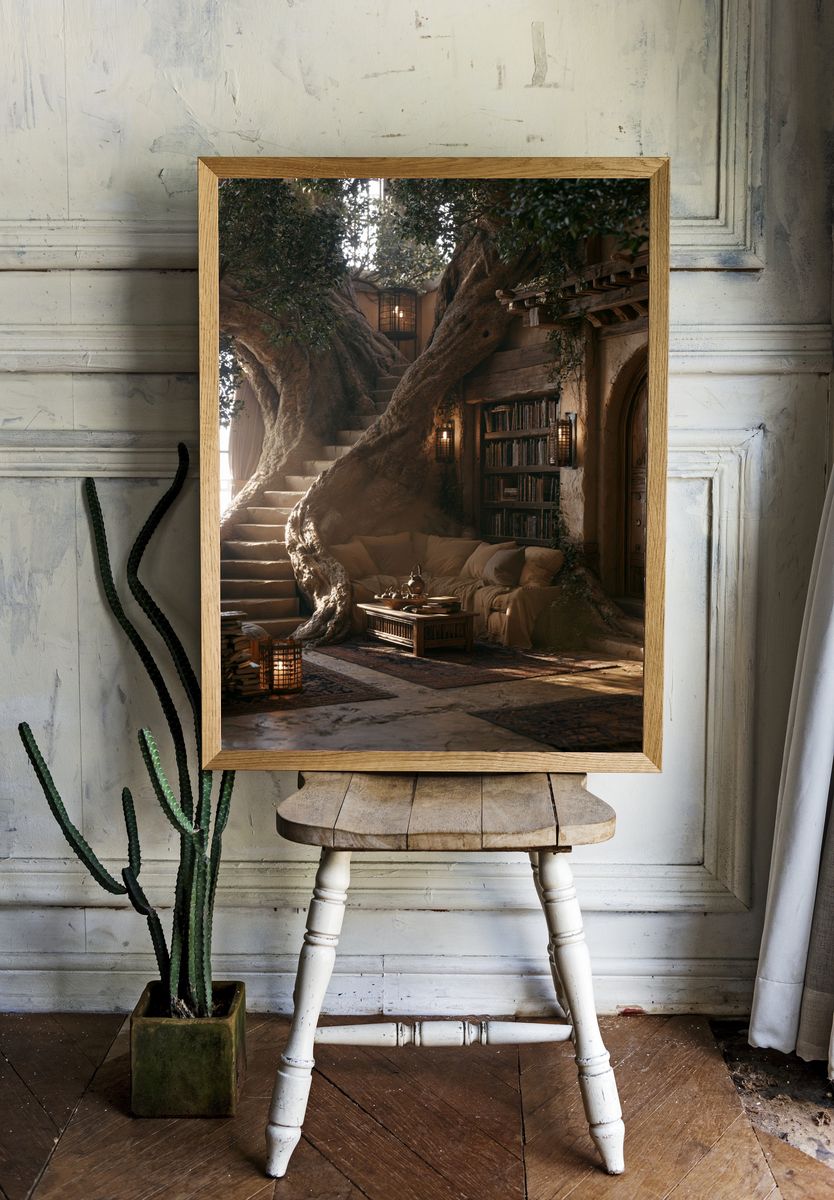 Enchanted Treehouse Interior Print. — room view 1