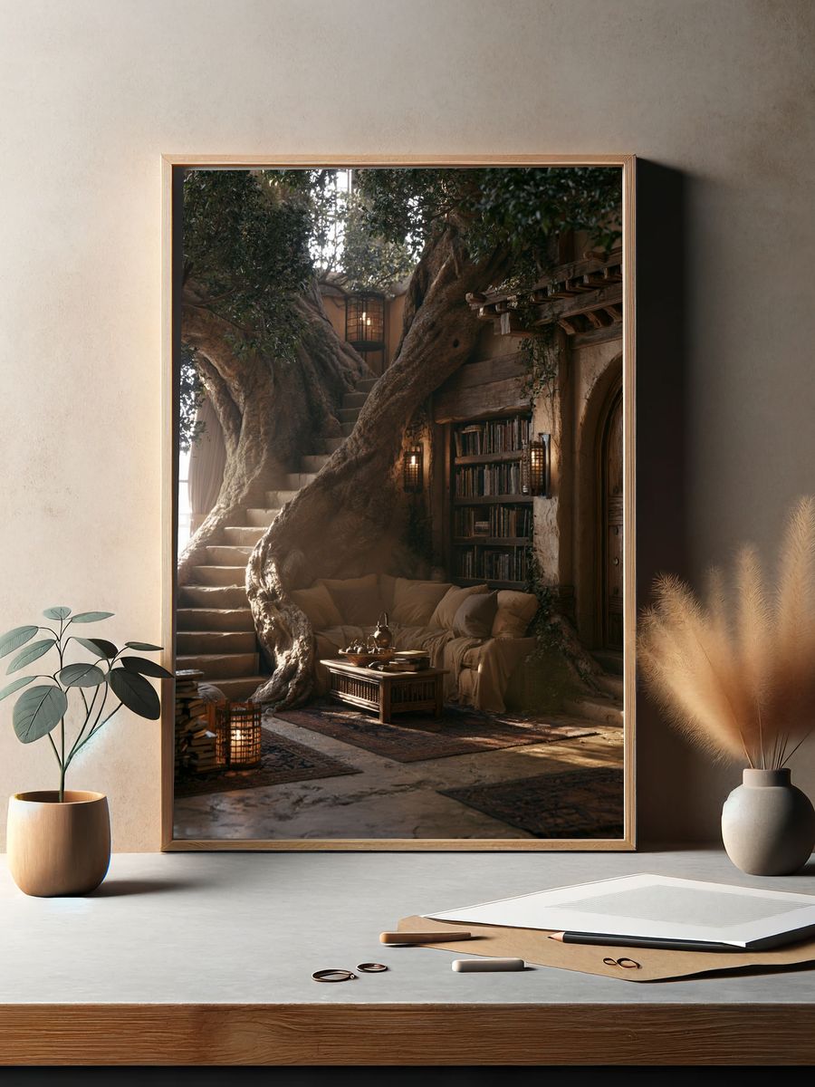 Enchanted Treehouse Interior Print. — room view 2