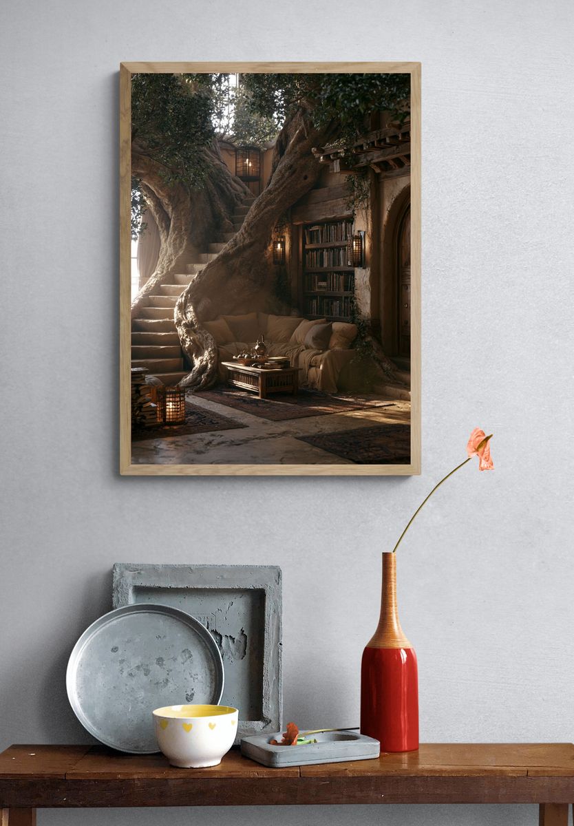 Enchanted Treehouse Interior Print. — room view 3