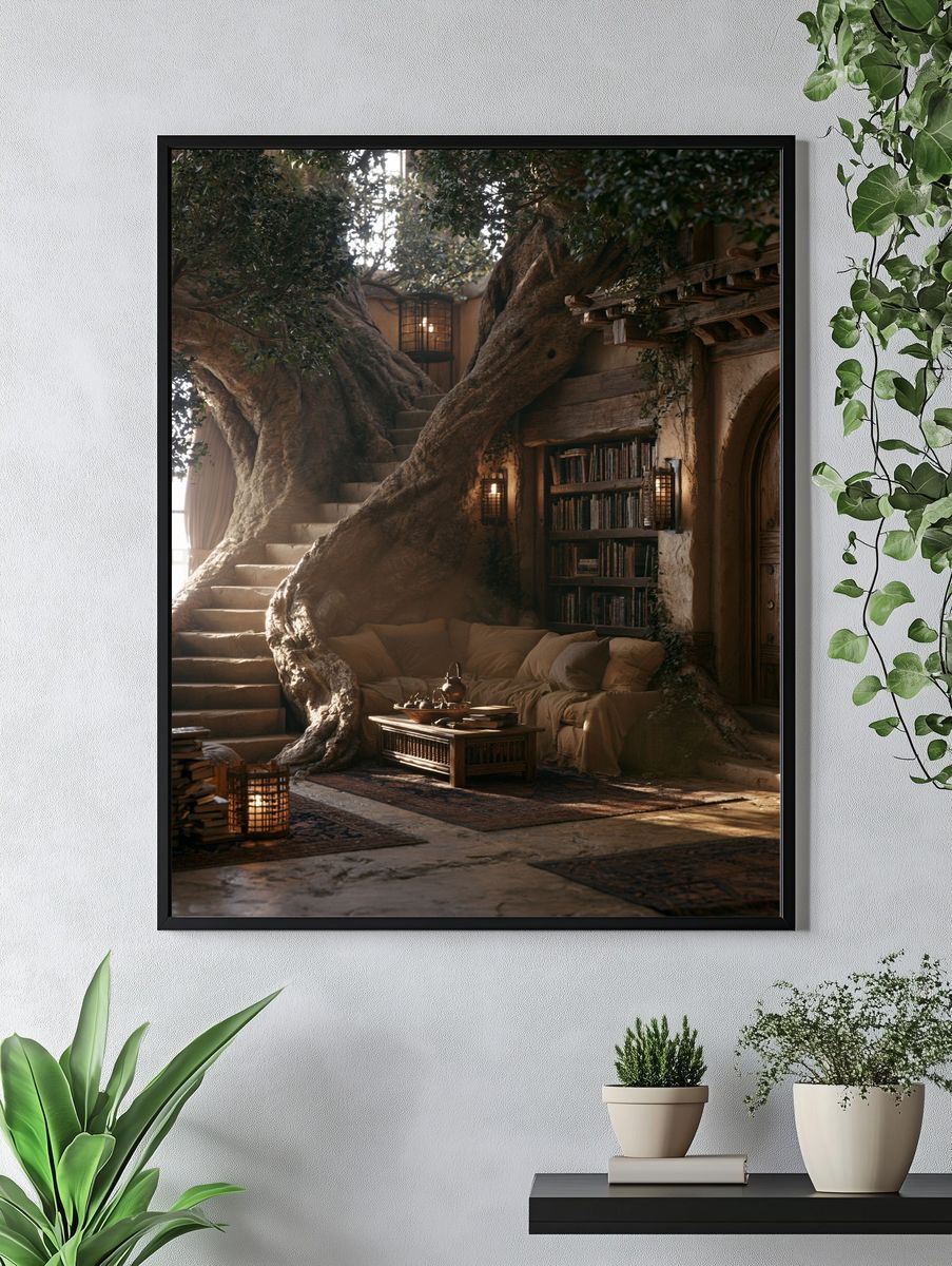 Enchanted Treehouse Interior Print. — room view 4