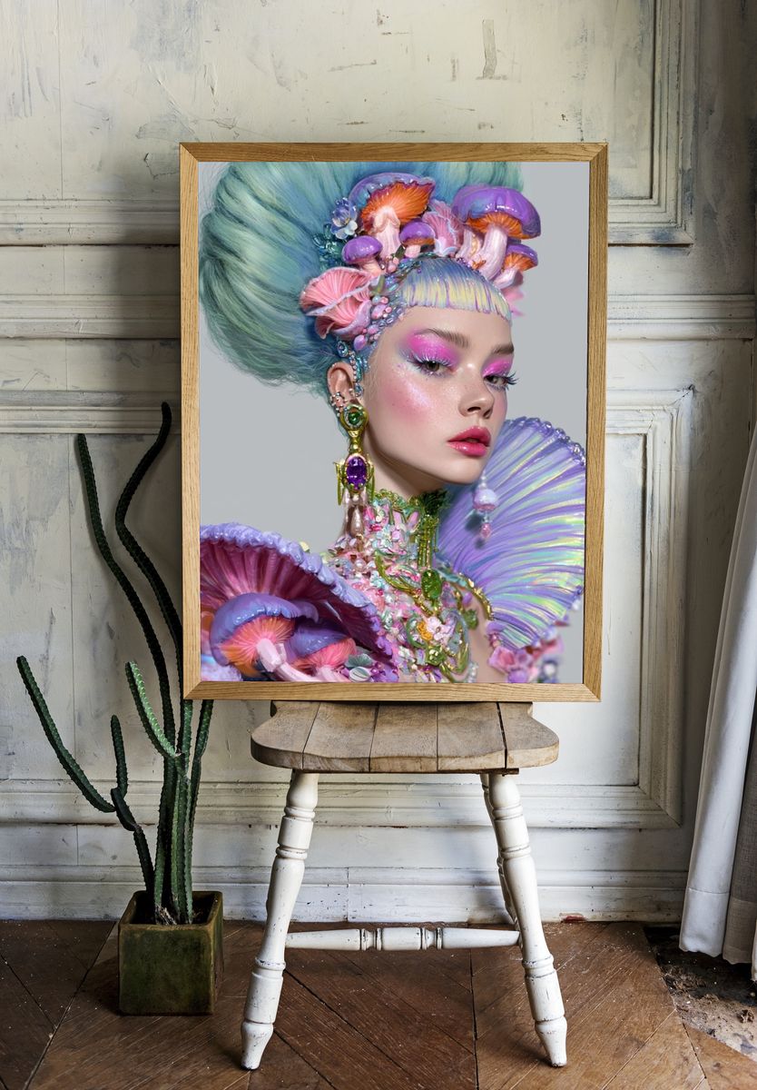 Fantasy Portrait Illustration Poster. — room view 1