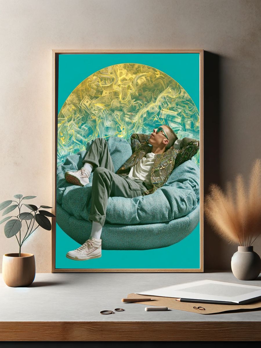 Surreal Lounge Portrait Print. — room view 2