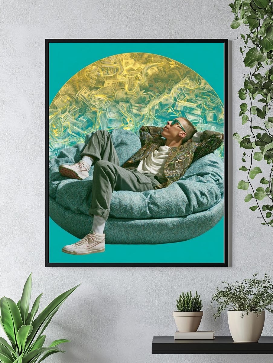 Surreal Lounge Portrait Print. — room view 4