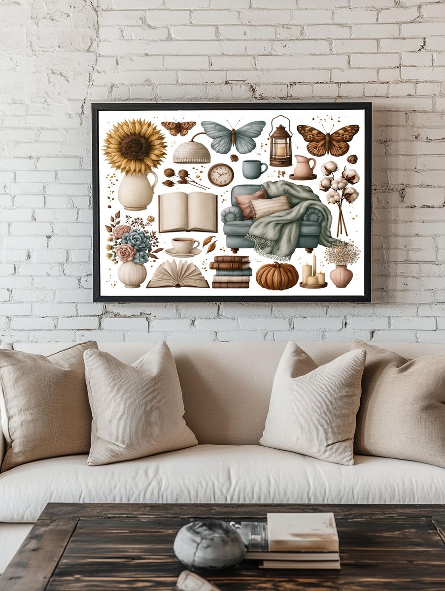 Cozy Cottagecore Still Life Poster. room preview