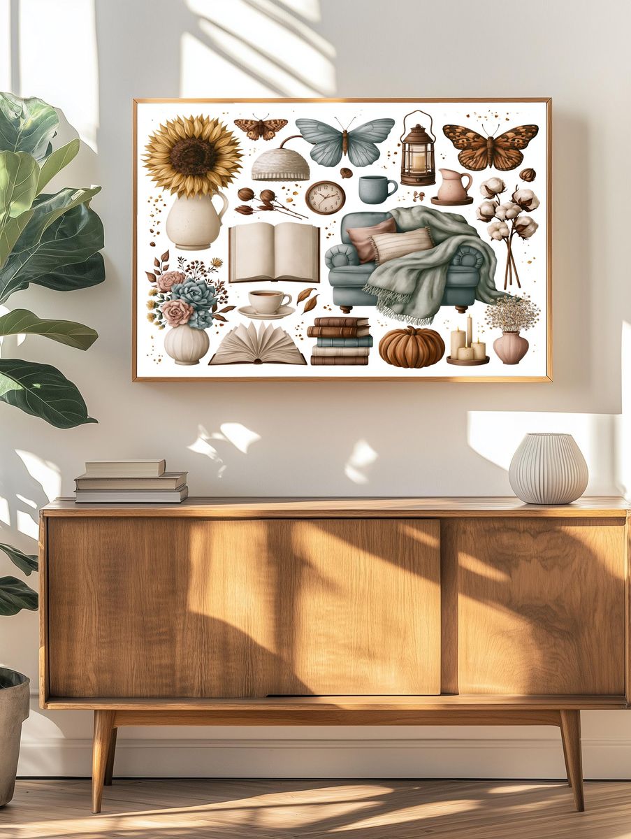 Cozy Cottagecore Still Life Poster. — room view 3