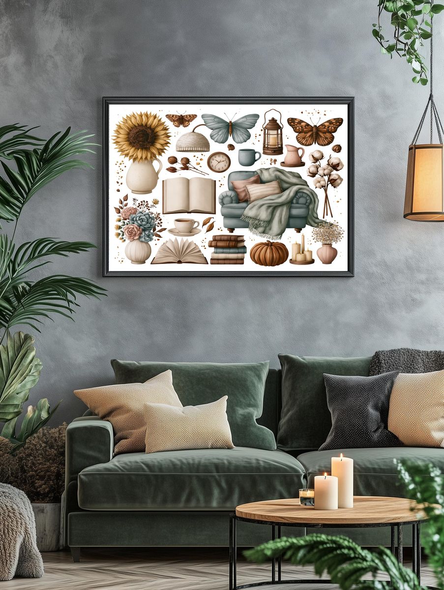 Cozy Cottagecore Still Life Poster. — room view 4