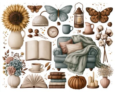 Cozy Cottagecore Still Life Poster.