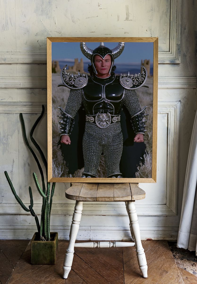 Fantasy Warrior Portrait Print. room preview