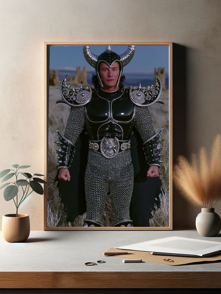 Fantasy Warrior Portrait Print. — room view 2