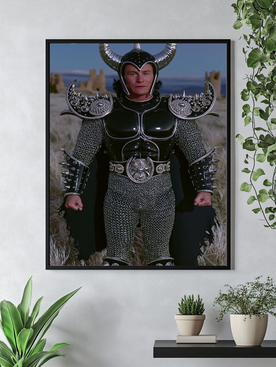 Fantasy Warrior Portrait Print. — room view 4
