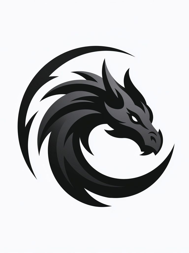 Dragon Emblem Illustration Poster. poster — illustration art