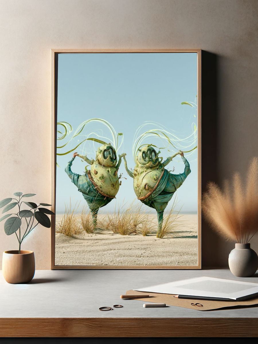 Surreal Desert Dancers Print. — room view 2