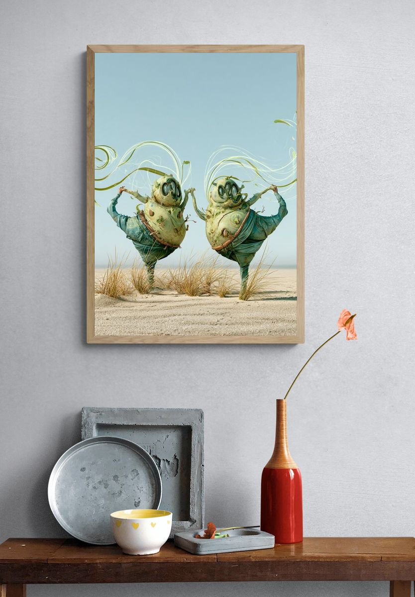 Surreal Desert Dancers Print. — room view 3