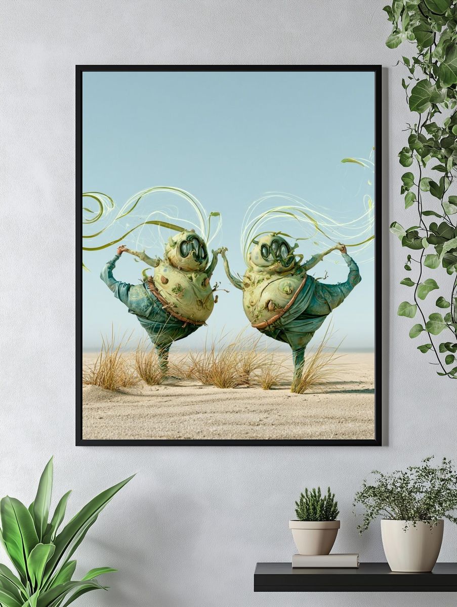 Surreal Desert Dancers Print. — room view 4